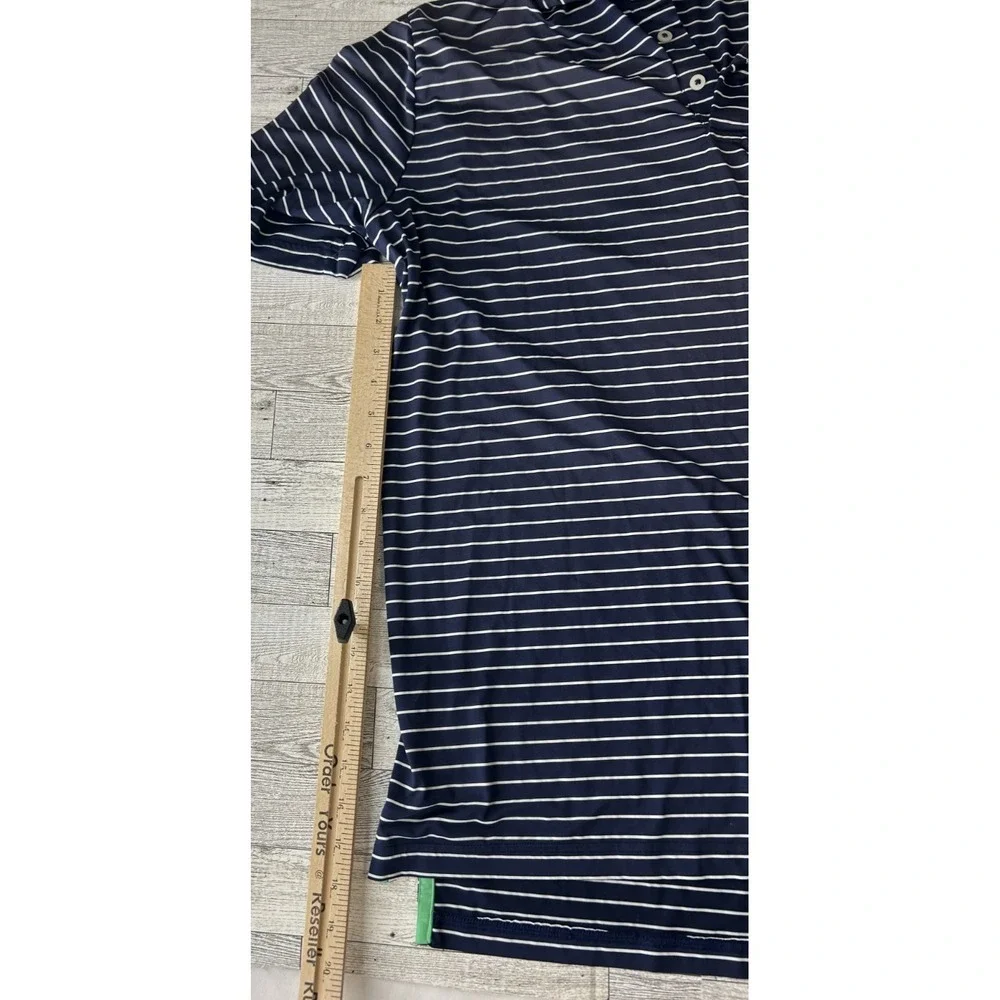 RLX Ralph Lauren Polo Shirt Mens‎ Navy Blue Striped Golf Performance Size XL
